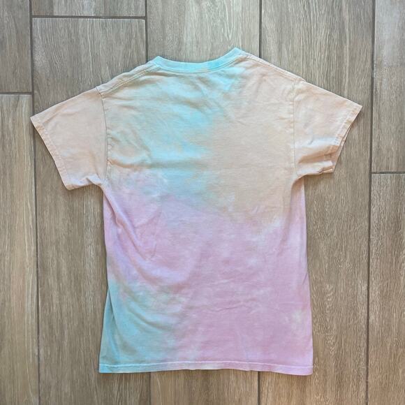 Gorillaz Band Tee Graphic T-Shirt Sz Small Tie Dye Pastel Gildan Heavy Cotton - Picture 2 of 6